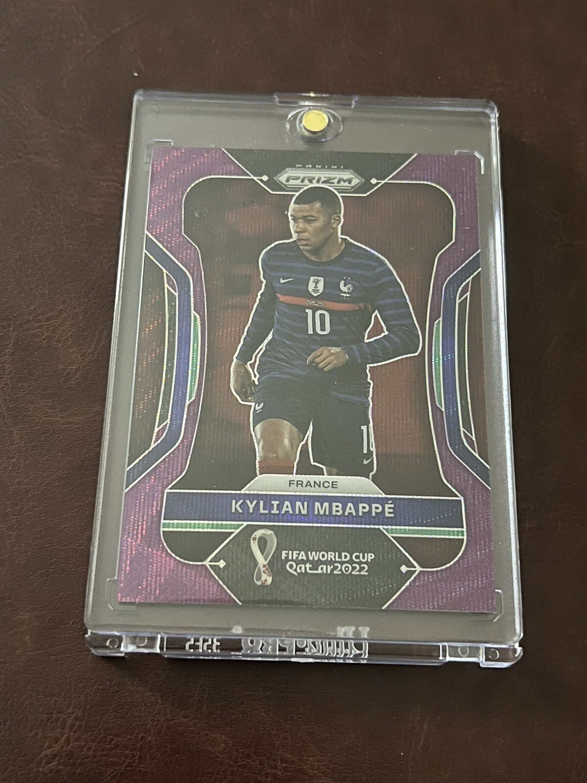 2022 Panini Prizm World Cup Prizms Purple Wave #101 Kylian Mbappe /99