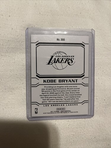 2017 NBA Hoops Career Tribute Kobe Bryant Blue! Lakers HOF Rare - Picture 2 of 2