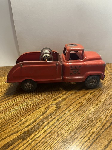 Vintage 1950s Buddy L GMC Fire Siren Truck No. 6 Pressed Steel Toy Missing Siren - Picture 3 of 13