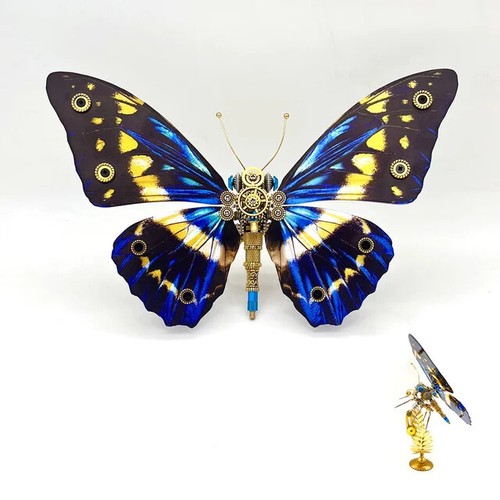 3D Metal Puzzle Mechanical Assembly Butterfly Model DIY Punk Gift Puzzle Toys - Picture 7 of 8