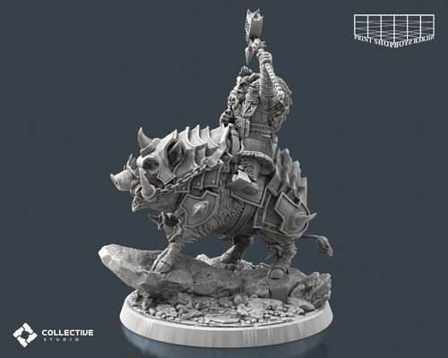 Cavaliere nano combattente miniatura cinghiale cavaliere figura per TTRPG come D&D5e - Foto 5 di 21