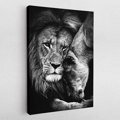 Leinwandbild Acrylglas Poster Pop Art Lion Love Löwe Liebe Kopf Tiere Natur - Bild 1 von 4