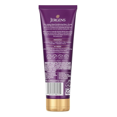 Jergens Shea + Cocoa Butter Body Lotion for Dry Skin, w/ Vitamins E & B3, 8.5 oz - Picture 7 of 8