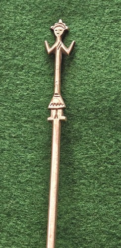 Early NAVAJO Stamped Ingot Silver Spoon Iced Tea / Martini / Cocktail 8.25" Long - Picture 9 of 16