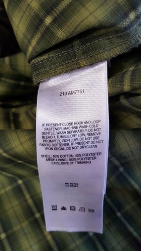 Columbia Langarm Hemd atmungsaktiv Herren Gr. XL belüftet kariert grün - Bild 10 von 12