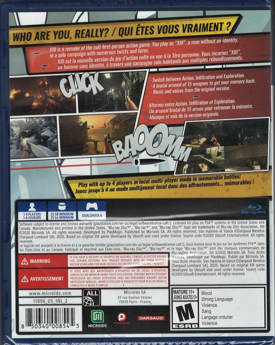 XIII PS4 (Brand New Factory Sealed US Version) PlayStation 4