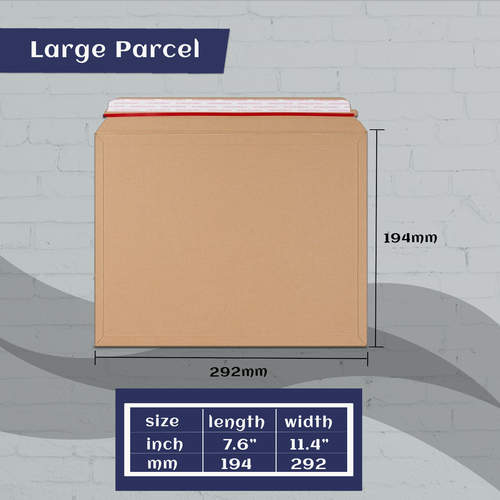 Manilla Capacity Book Mailer Peel & Seal Envelopes Postage Mailing - 194 x 292mm - Picture 2 of 5