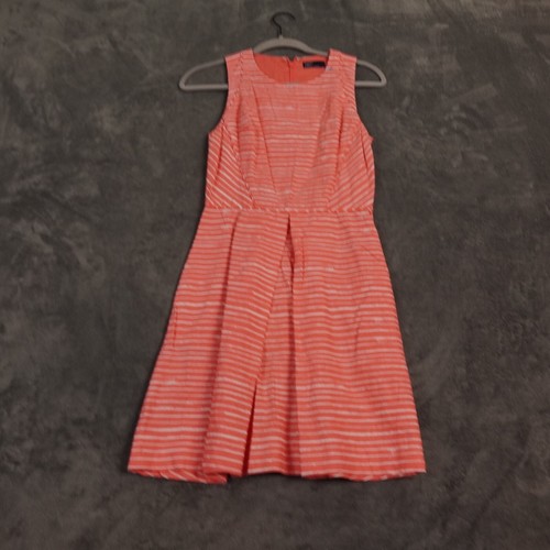 Gap Kleid Damen 0 Pfirsich Tag Invertiert Asymmetrisch Plissee Streifen Küste Party - Bild 3 von 11