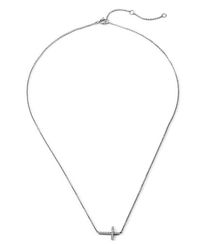 NADRI Side Cross Chain Necklace Cubic 