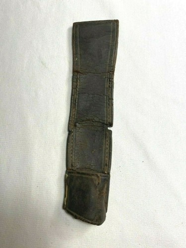 Unknown German? Black Leather Frog Very Old - Picture 1 of 7