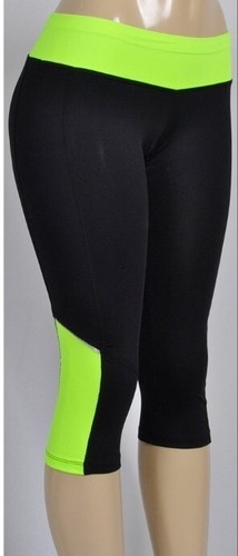 Women sports stretch quick dry yoga fitness capri leggings pants size S,W11471WS - Bild 1 von 5
