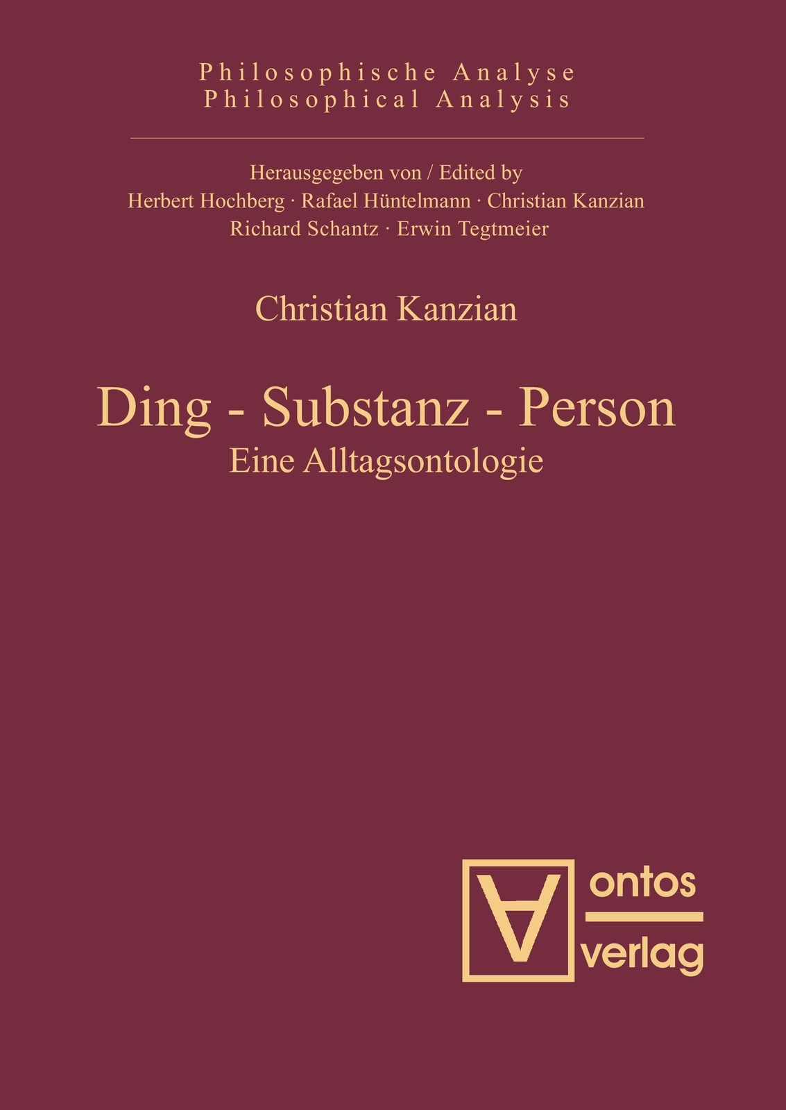 Christan Kanzian | Ding ¿ Substanz ¿ Person | Buch | Deutsch (2009) |
