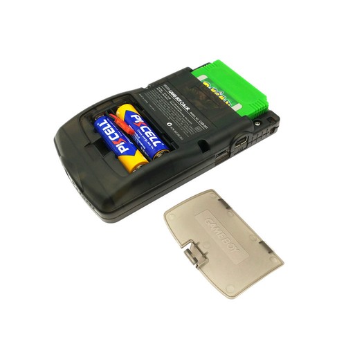 Clear Black Retrofit Nintendo Game Boy Color GBC Console + Game Card - Picture 5 of 5