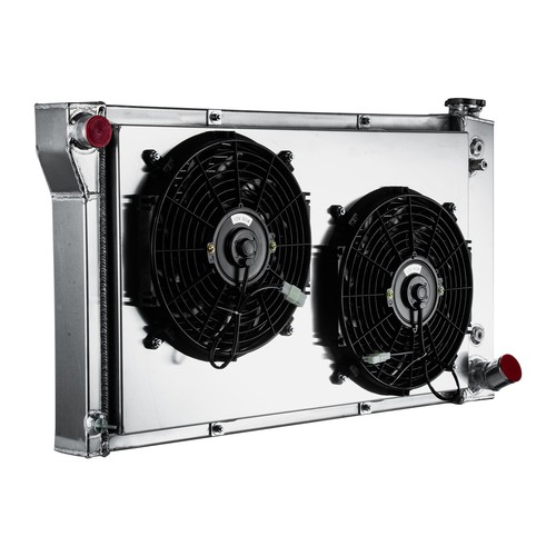 Ventilador de cubierta de radiador de 4 filas para camioneta Chevy C10 C20 C30 K10 K20 1967-72 V8 - Imagen 4 de 12