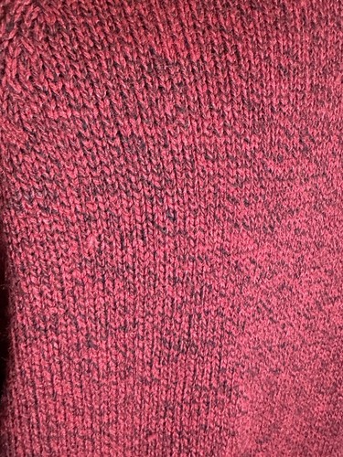 Vtg Brian McNeil Wool Acrylic Burgundy Professor Cardigan Sweater XL Men's C6 - Picture 4 of 9