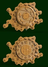 2 Pcs 3D STL Models BIRDS CLOCKS for CNC 3D Router 3d Printer Carving Aspire