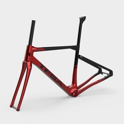 Carbon Straße Kies Fahrrad Rahmensatz City Rennrad Rahmen Intern Führung 700 42C - Bild 13 von 38
