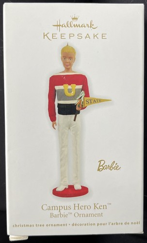 Hallmark: CAMPUS HERO KEN Barbie Ornament - Dated 2011