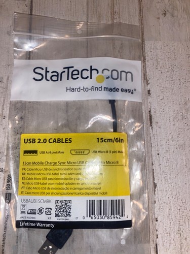 Startech.com USB 2.0 cables 15cm/6in - Afbeelding 1 van 2