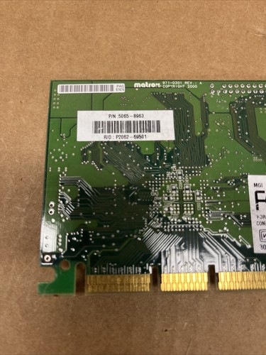 HP 5065-4272 16MB AGP VGA Video Card 5065-8963 G45 + MDHA16D/0E6 971-0301 - Picture 4 of 5