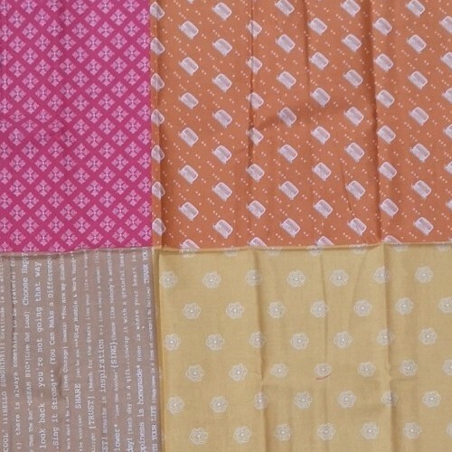 0,90 x 1 m Patchwork Stoff 4 Muster 4 Farben quilten Riley Blake Quilt - Bild 2 von 9