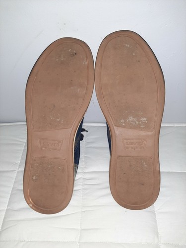 Levi Strauss Men's Tennis Shoes Size 9.5 Denim and Leather Lace up - Picture 7 of 7
