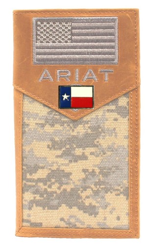 Customized American Flag Ariat Green Digital Camo Long Wallet - Picture 193 of 228