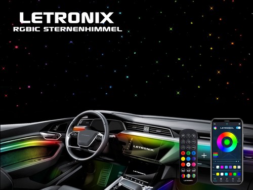 LETRONIX RGBIC Rainbow Auto LED Sternenhimmel Funkeln mit APP und Fernbedienung - Bild 1 von 29
