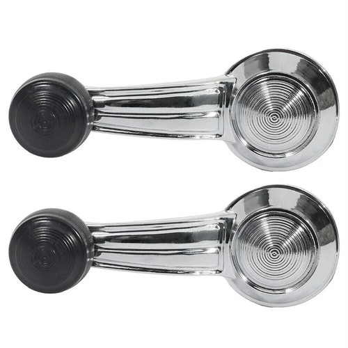 Chrome Door Window Crank Handle Pair Set For Pontiac Cadillac Chevy Olds Buick - Picture 5 of 6