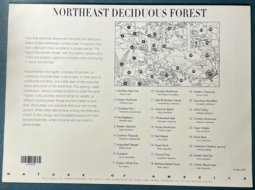 USA 2005 37c # 37c Northeast Deciduous Forest Sheet Sc-3899 MNH a #BL US-Seller - Picture 2 of 2