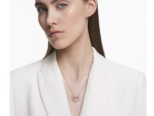 SWAROVSKI Una pendant Heart White Rose gold plated Necklace 5628657 New❤️💕 - Picture 6 of 7