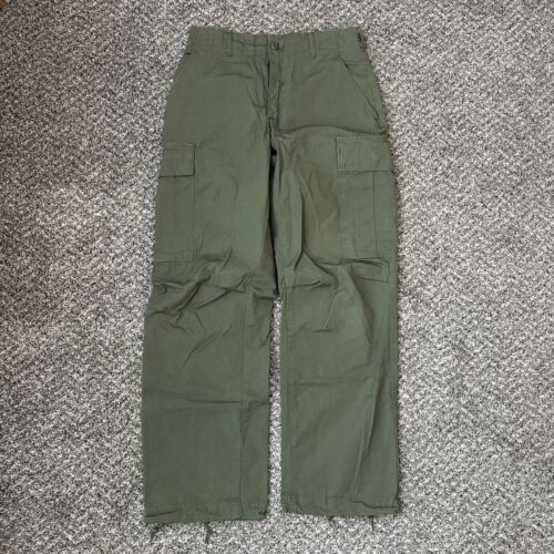 VTG Vietnam Combat Jungle Pants 30x30 OG 107 Rip Stop Poplin 60s US Army NOS - Picture 2 of 8