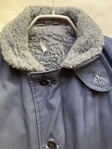 Vintage 70s N-1 Deck Jacket Civilian Navy Blue Sherpa Lined sz. 36 USN repro - Picture 3 of 21