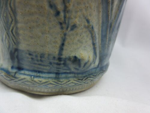 ANTICO VASO WEIR POTTERY OLD SLEEPY EYE CERAMICA GRES LIBELLULA GATTAILS O - Foto 7 di 14
