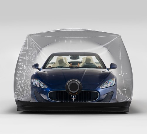 Cubierta de coche de protección Amazon para Maserati GranCabrio | almacenamiento de burbujas autos deportivos - Imagen 2 de 11