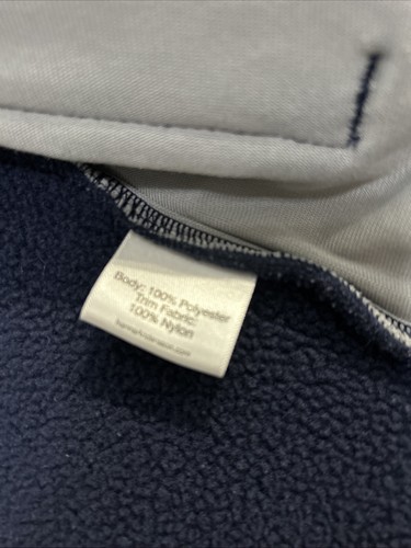 Hanna Andersson Fleece Sherpa Zip Up Jacket Size 150 12 Navy Blue Coat - Picture 13 of 16