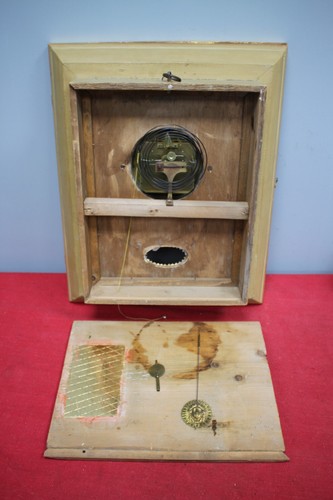 Original Antique Austrian Wall Watch Clock Gold Frame Pendulum Sun Key - Picture 18 of 19