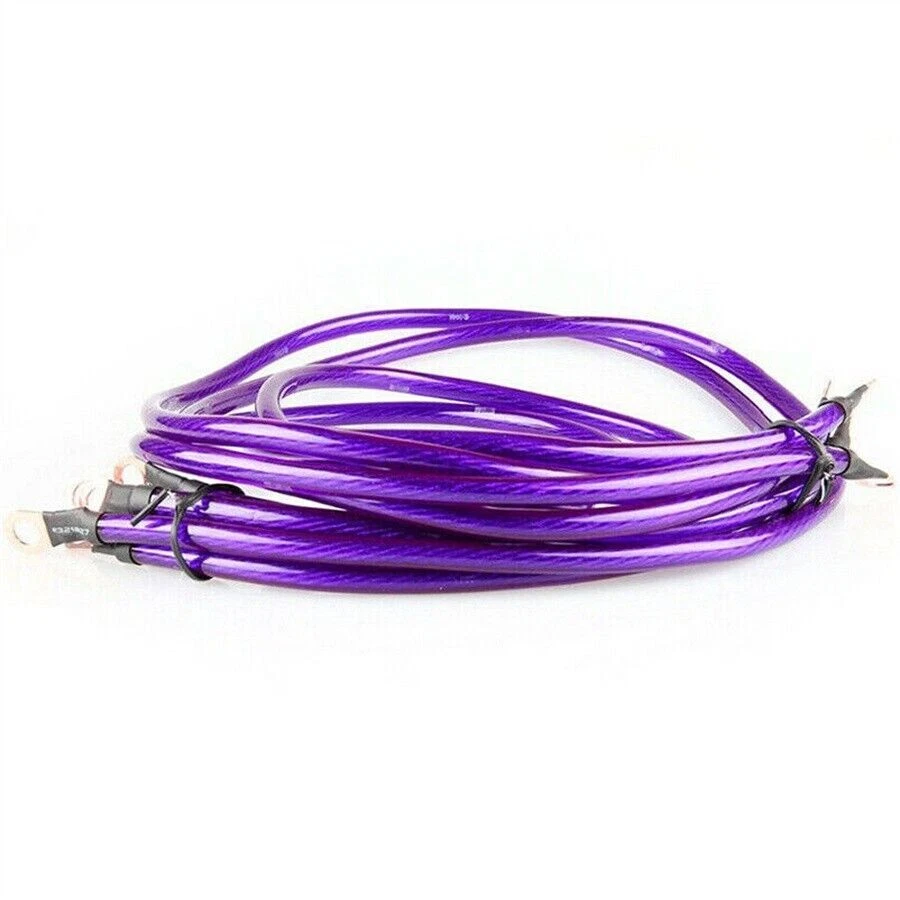 PURPLE Car Ground Wire Kit Racing Grounding Cable 5-Point Performance Universal - Изображение 4 из 4