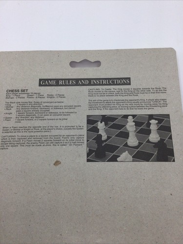 Schachspiel, schönes Brett Kunststoff Figuren Brettspiele mit Anleitung auf Rückseite - Bild 3 von 6