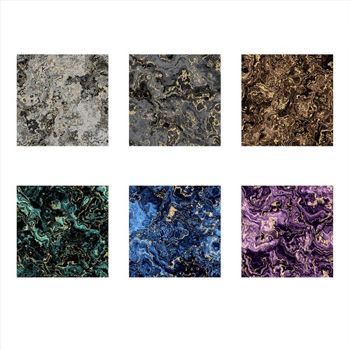 10pc Abstract Crystal Marble Self-adhesive Bath Kitchen Wall Stair Tile Sticker