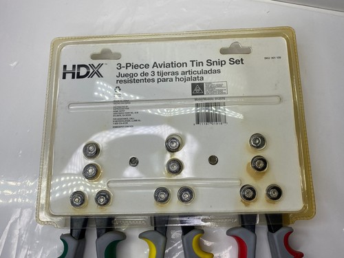 HDX Cutting Scissor Aviation Tin Snip Metal Sheet Shear Pliers 3 Piece Tool Set - Picture 3 of 3