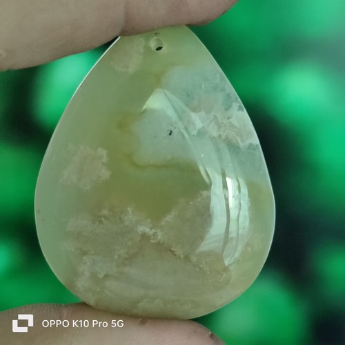 Natural cherry blossom agate Polished pendant Madagasca - Picture 26 of 32