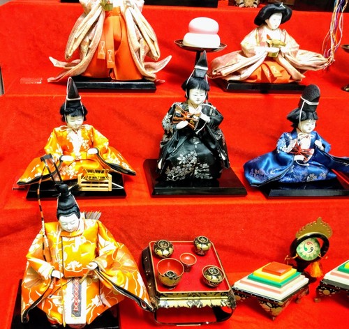 #01 Set completo di 15 bambole kimono giapponesi HINA e accessori per esposizione 7 gradini - Foto 11 di 24