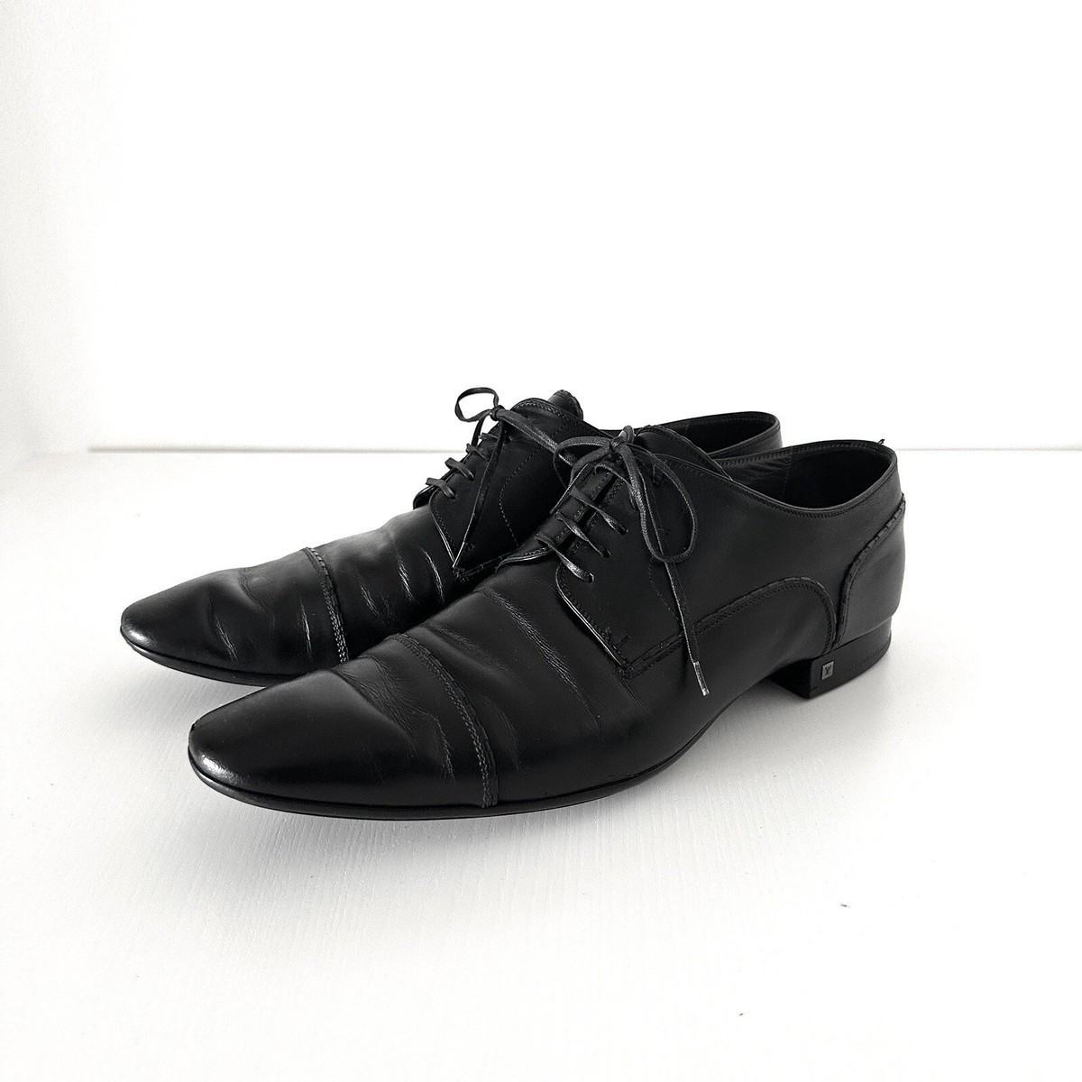 Louis Vuitton Cap Toe Oxford Derby Black Leather Lace Up Louis Vuitton Cap Toe Oxford Derby Black Leather Lace Up