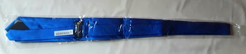Umo Lorenzo Blue 100% Silk Necktie Handmade New In Plastic W/Tag - Picture 2 of 9