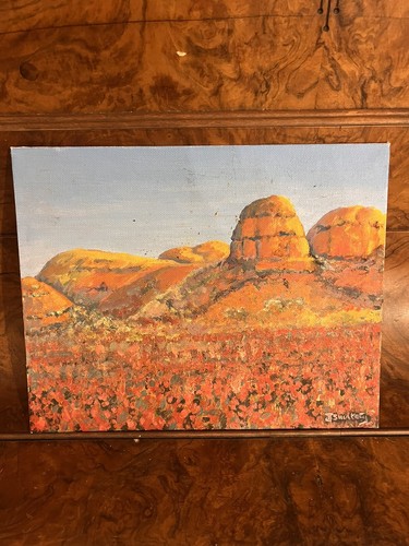 Original Oil Painting - June Skultety - Landscape 1990 “Kata Tjuta” Aboriginal - Picture 2 of 5