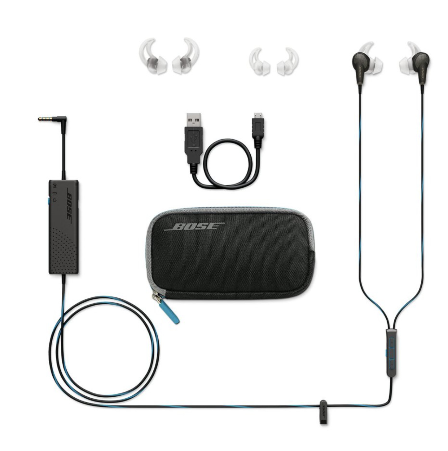 BOSE QuietComfort QC20 Acoustic Noise Cancelling Headphone Black - ANDROID