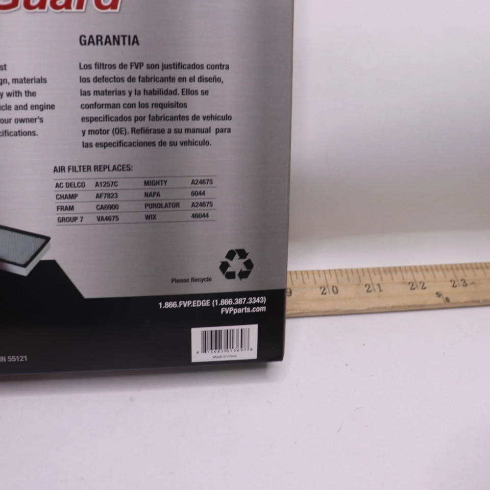 Filtro de aire FVP rojo P6044 Foto 4 de 4