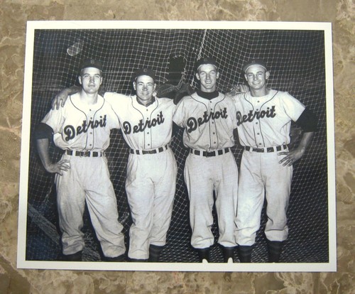 1956 Detroit Tigers Season Opener: Frank House, Bill Tuttle, Al Kaline, C Kress  - Picture 3 of 3