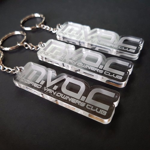 M.V.O.C - MODIFIED VAN OWNERS CLUB - Custom Made Keyrings - 6 Colours - Picture 35 of 35